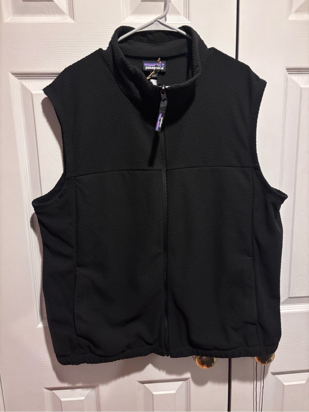 Patagonia Black Textured Fleece Vest - Full Zip